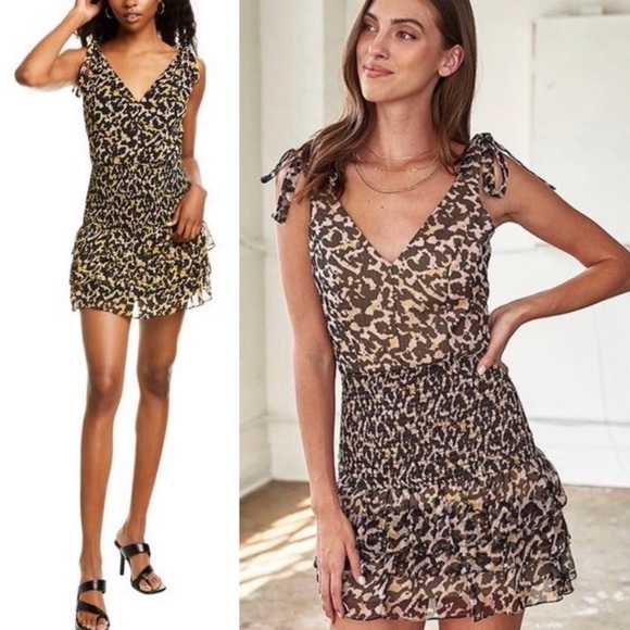 Amanda Uprichard Zita Leopard Ruffle Mini Dress - Picture 11 of 11